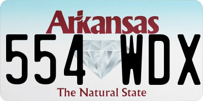 AR license plate 554WDX