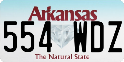 AR license plate 554WDZ