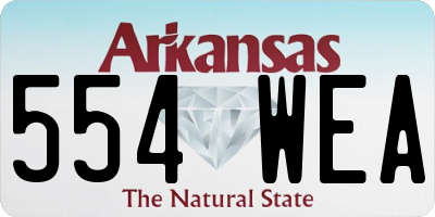 AR license plate 554WEA