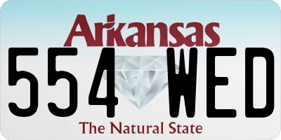 AR license plate 554WED