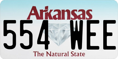 AR license plate 554WEE
