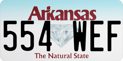 AR license plate 554WEF