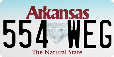 AR license plate 554WEG