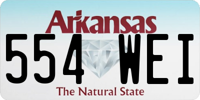AR license plate 554WEI