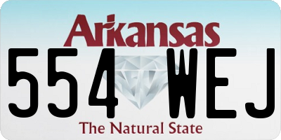 AR license plate 554WEJ
