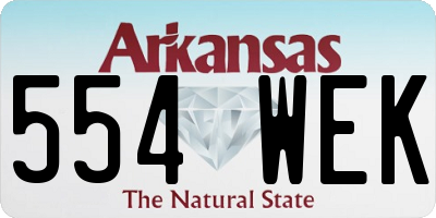 AR license plate 554WEK