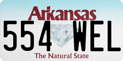 AR license plate 554WEL