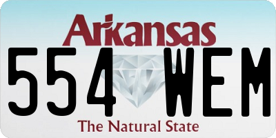 AR license plate 554WEM