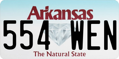 AR license plate 554WEN