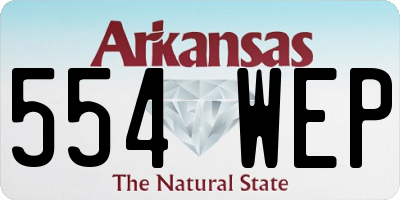 AR license plate 554WEP
