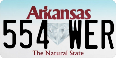 AR license plate 554WER