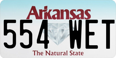 AR license plate 554WET