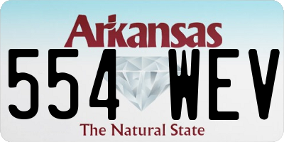 AR license plate 554WEV