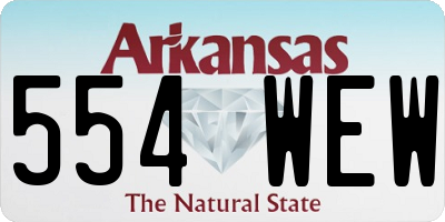 AR license plate 554WEW