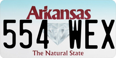 AR license plate 554WEX