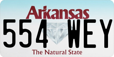 AR license plate 554WEY