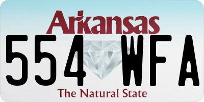 AR license plate 554WFA