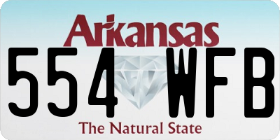 AR license plate 554WFB