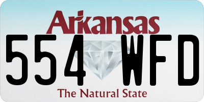 AR license plate 554WFD