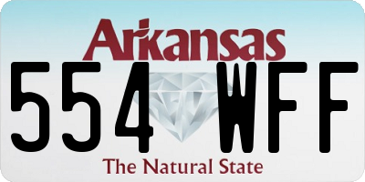AR license plate 554WFF
