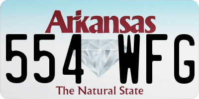 AR license plate 554WFG