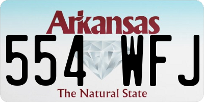 AR license plate 554WFJ