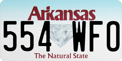AR license plate 554WFO