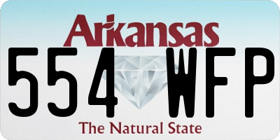 AR license plate 554WFP