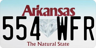 AR license plate 554WFR