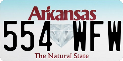 AR license plate 554WFW