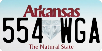 AR license plate 554WGA