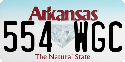AR license plate 554WGC