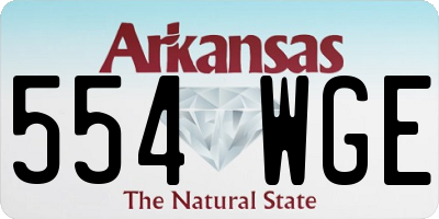 AR license plate 554WGE
