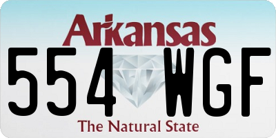 AR license plate 554WGF