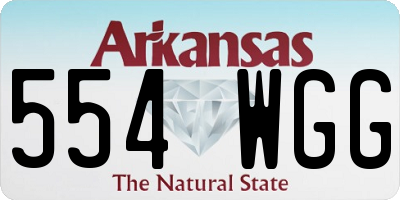 AR license plate 554WGG