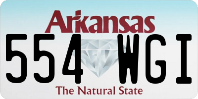 AR license plate 554WGI