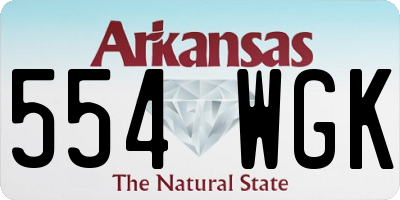 AR license plate 554WGK