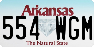 AR license plate 554WGM