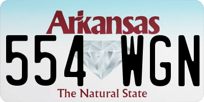 AR license plate 554WGN