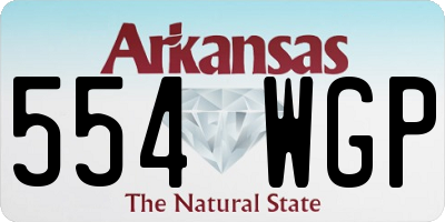 AR license plate 554WGP
