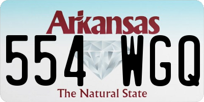 AR license plate 554WGQ