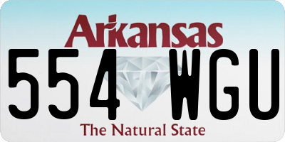 AR license plate 554WGU
