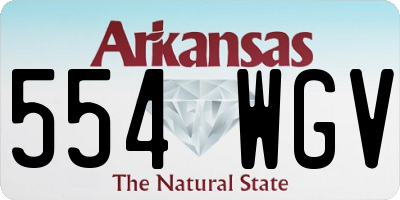 AR license plate 554WGV