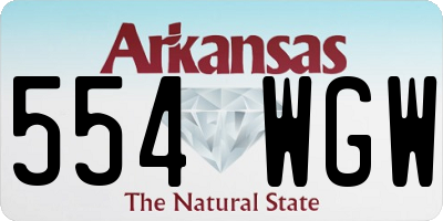 AR license plate 554WGW