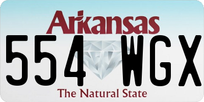 AR license plate 554WGX