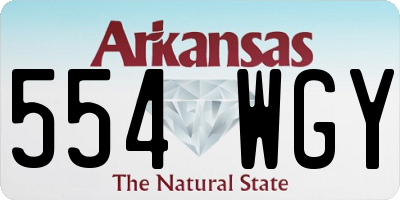AR license plate 554WGY