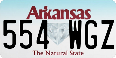 AR license plate 554WGZ