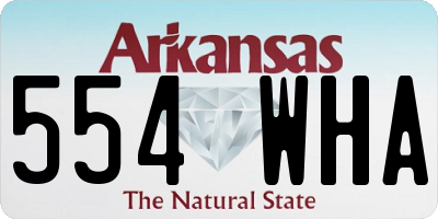 AR license plate 554WHA