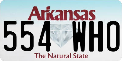 AR license plate 554WHO