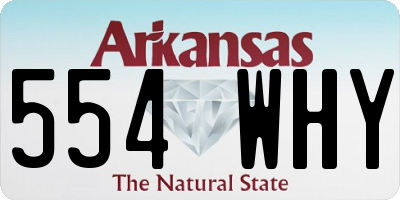 AR license plate 554WHY